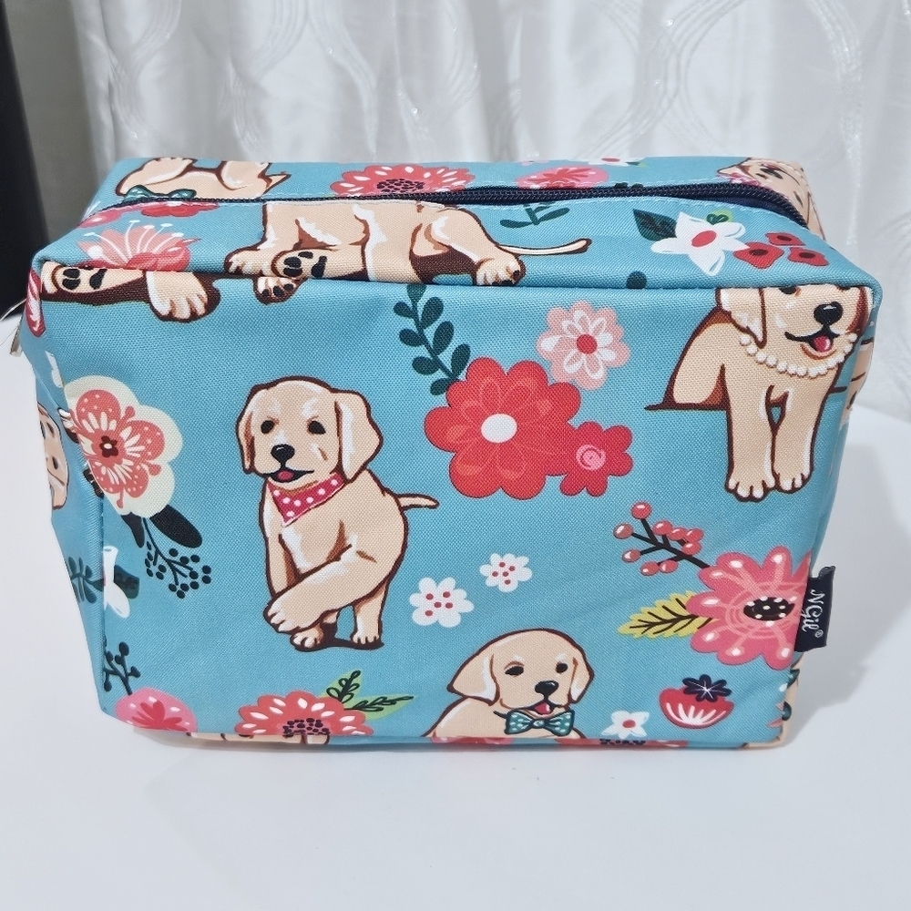 NWOT NGIL Puppy Cosmetic Bag
